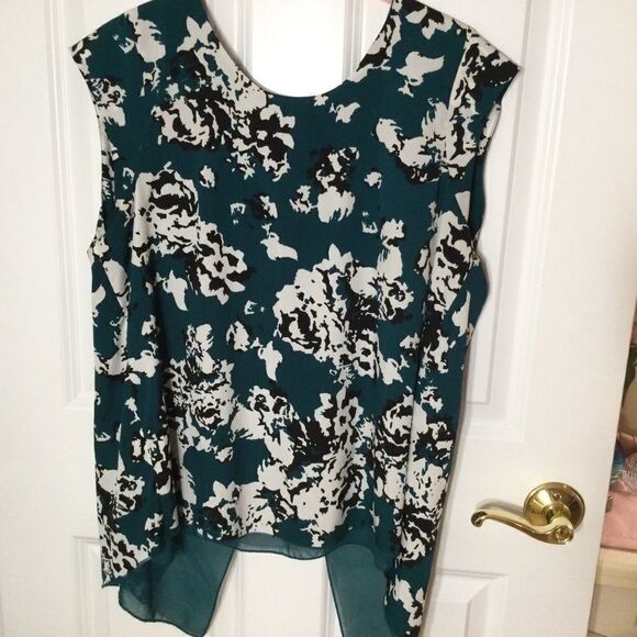 NWOT Banana Republic L Open Back Forest Green Top - Picture 2 of 8